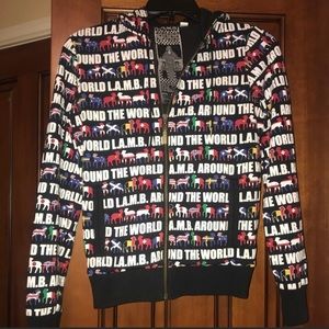 Rare lamb around the world zip up size xs